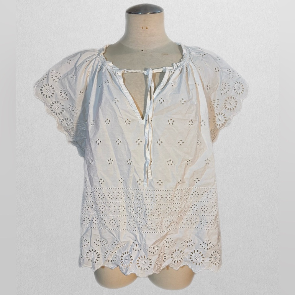 White Eyelet Women's Top